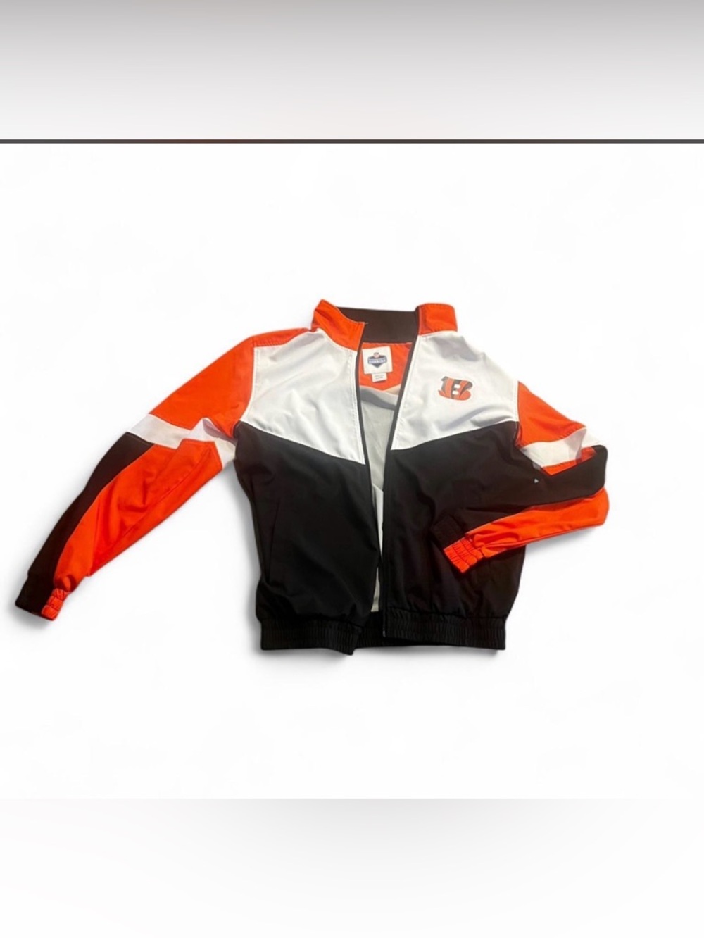 NFL Cincinnati Bengals Retro Colorblock Jacket - Orange Black White
